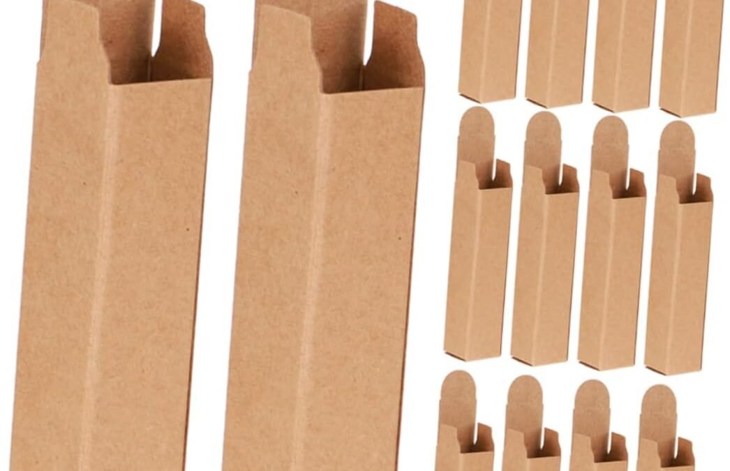 OEM 50pcs Kraft Paper Lip Gloss Containers Lipstick Packaging Box for Lip Balm and Essential Oil Storage Stylish and Versatile Makeup Storage Factory
