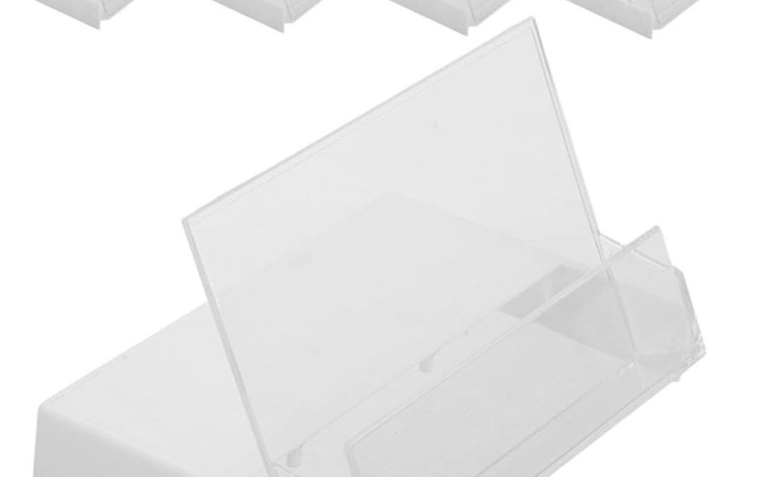 OEM 5pcs Clear Plastic Cassette Tape Storage Boxes Vintage Holder for Audio Tapes Jewelry Crystals Transparent Design for Home and Car Organization Factory