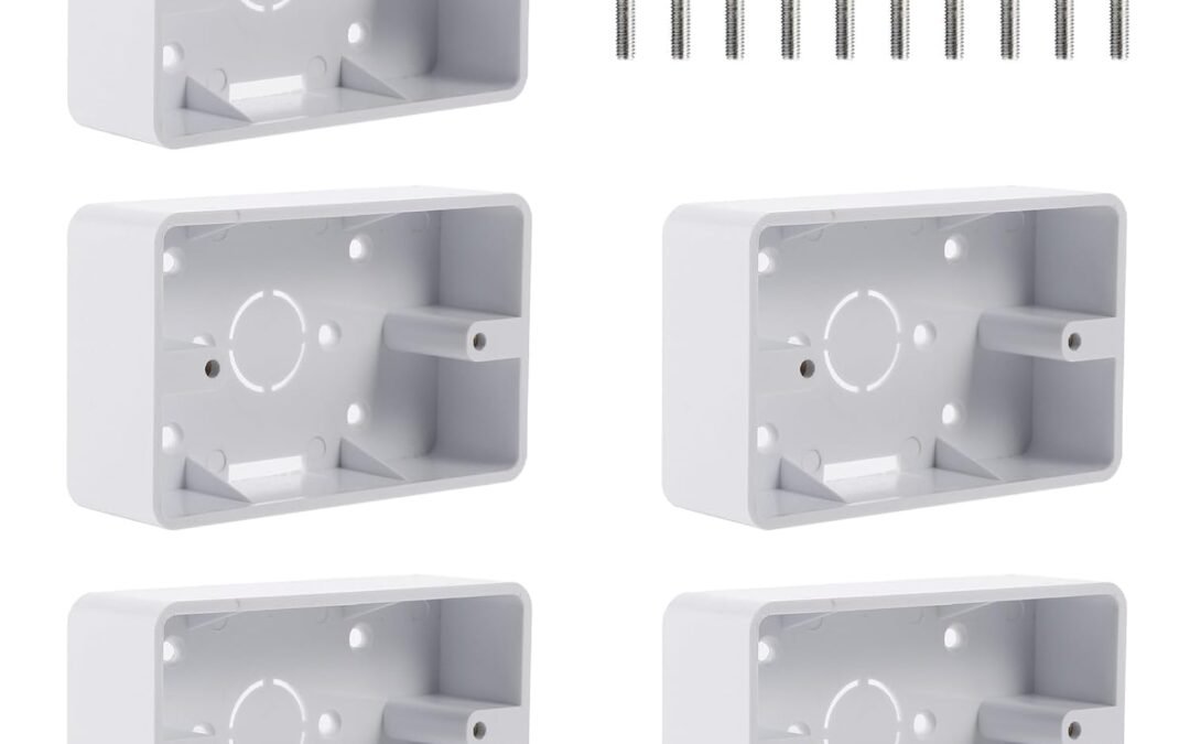 OEM 5pcs Surface Mount Outlet Box, 1 Gang Outlet Junction Box ABS Electrical Enclosure Box, Plastic Electrical Box Insulation Box for Home Electrical Box Extender Factory