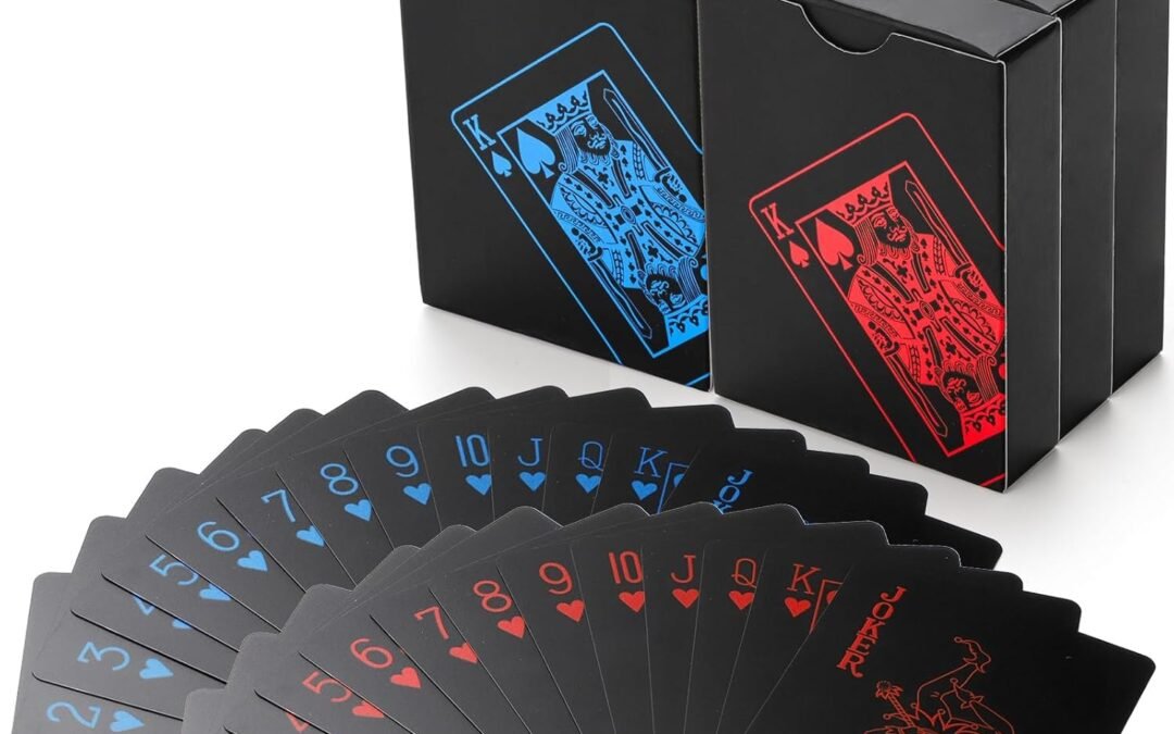 OEM 6 Decks of Waterproof Poker Cards, Plastic PVC Playing Cards, Standard Index Playing Cards with Gift Box, Magic Trick Cards for Party, Game, Blackjack, Euchre, Card Game Factory