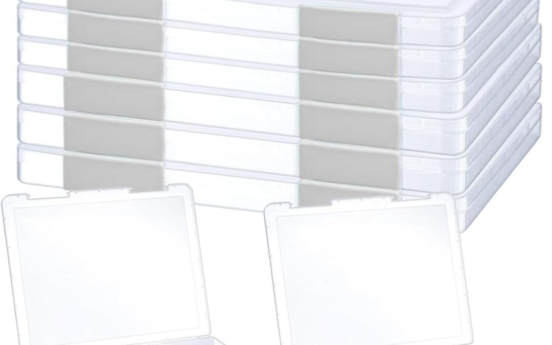 OEM 6 Pcs Clear A4 File Portable Project Case, Plastic Storage Box for 8.5″ x 11″ Letter Paper, Scrapbook Paper Storage Boxes Documents Magazines Holder with Buckle Factory