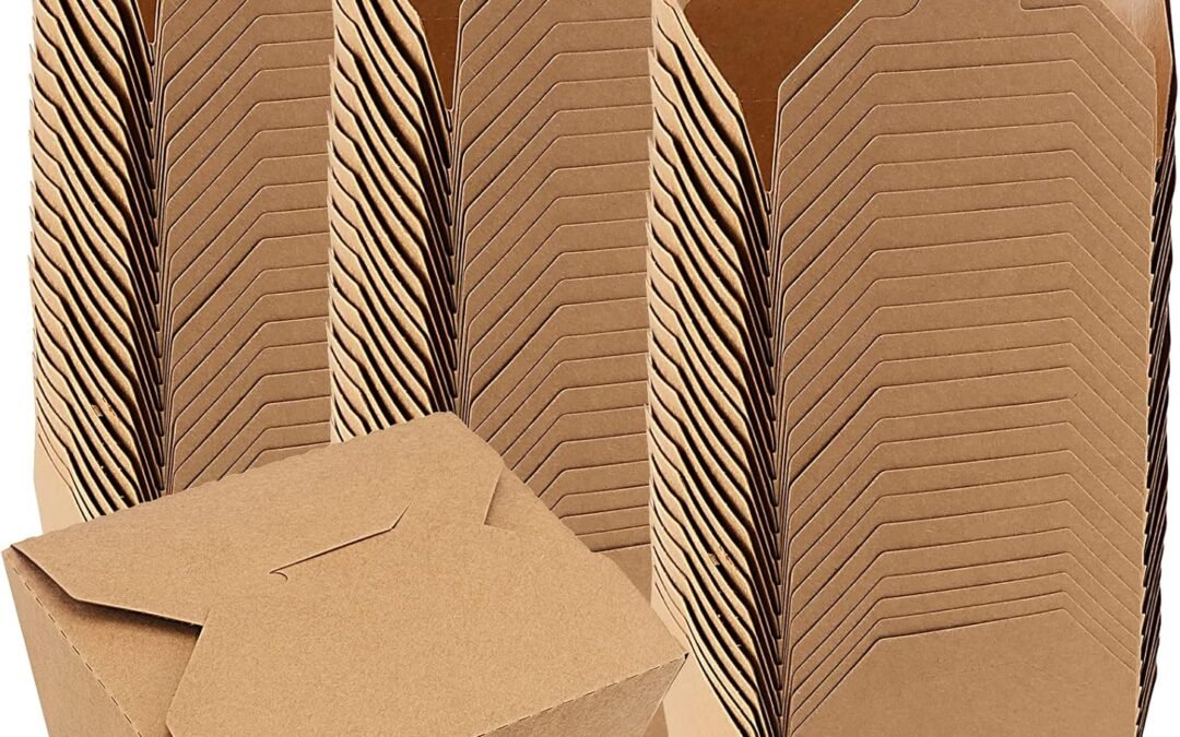 OEM 70 Pack 30 oz Take Out Food Containers, Kraft Paper Food Container Microwaveable Kraft Brown Take Out Boxes, Disposable Lunch To Go Box Containers for Kitchen, Restaurant, Party Factory