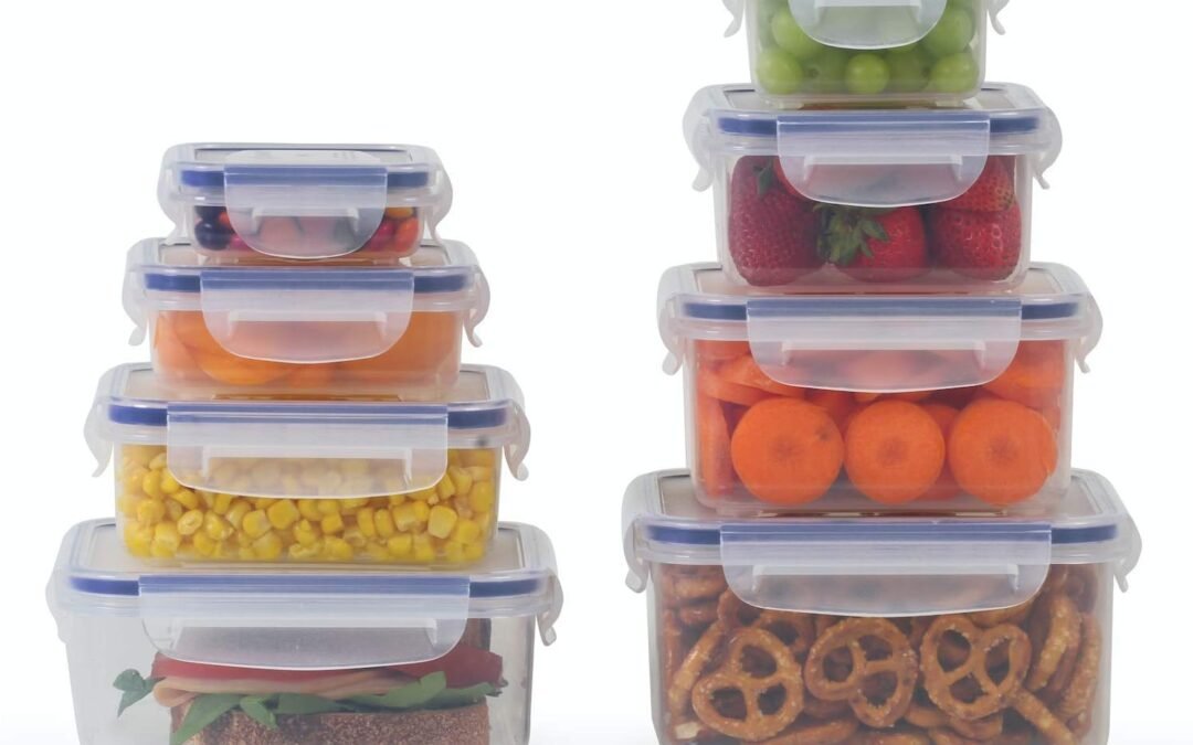 OEM 8 Clear Food Storage Containers Set, Microwave and Freezer Safe, Little Big Box Factory