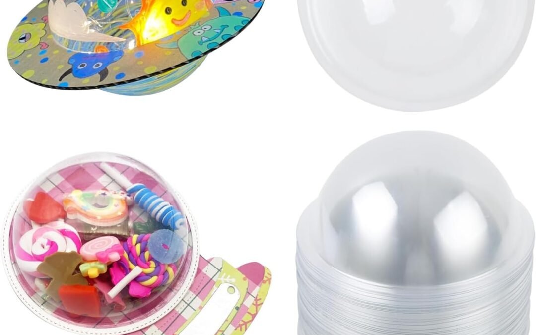 OEM 80 Pcs Half Ball Plastic Candy Dome Handmade Card Making Greeting Cards Candy Holder Shaker Domes Clear Plastic Covers for DIY Craft Gift Box Factory