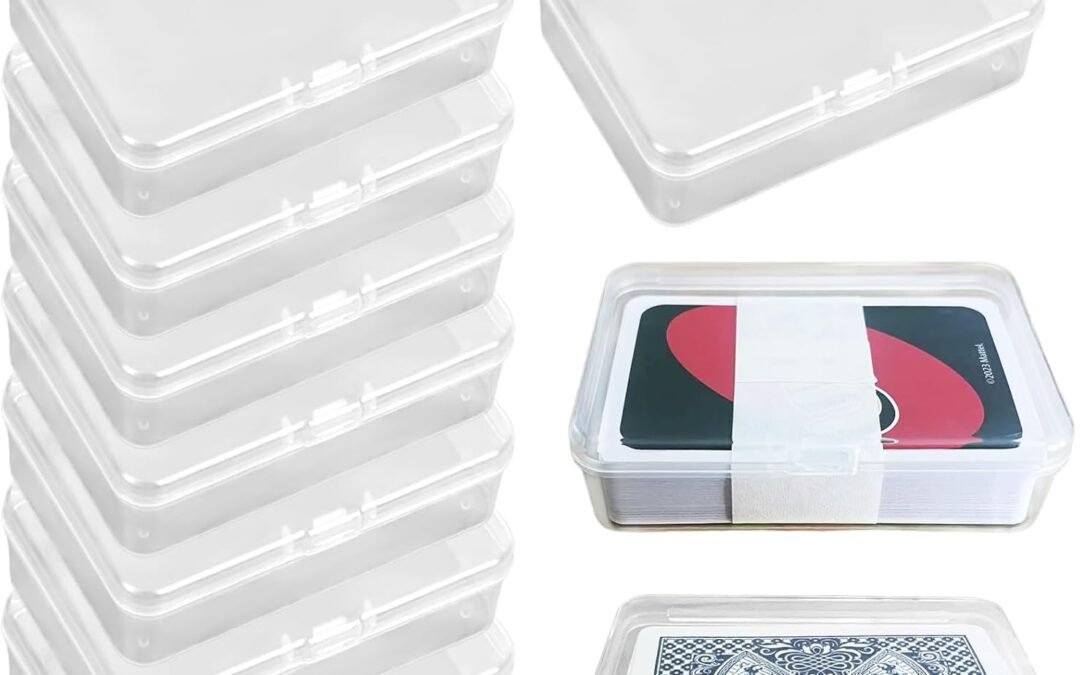 OEM 8PCS Plastic Playing Card Box, Clear Card Deck Box, Card Game Storage, 3.74 × 2.56 × 1.02 inch, High Capacity Playing Case Cards (No Cards) Factory