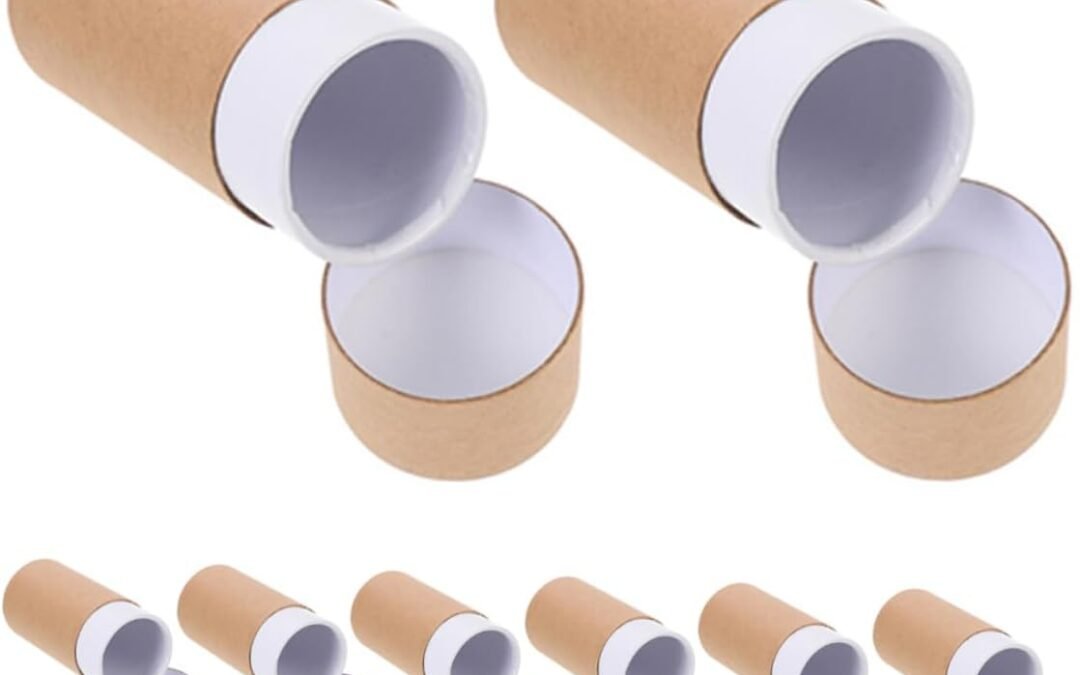 OEM 8pcs Kraft Paper Box for Essential Oils Compact Round Paper Tubes Lids Elegant Storage for Craft Perfume Bottles and Gifting Factory