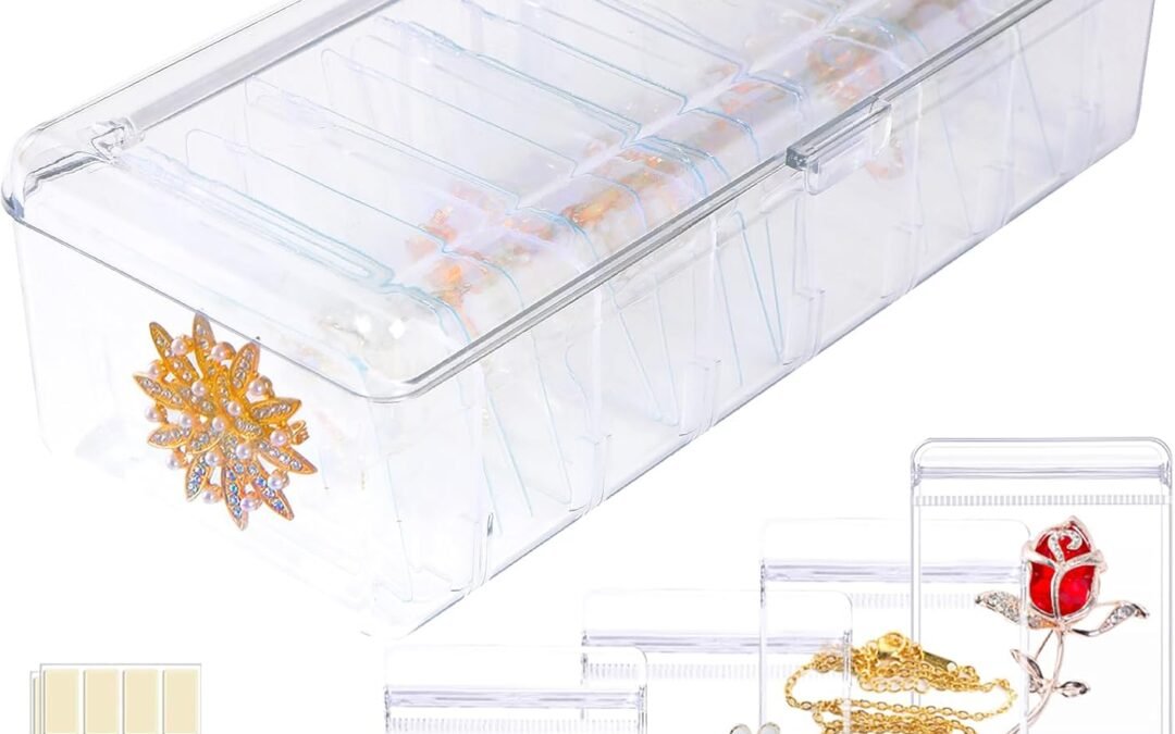 OEM Acrylic Jewelry Box Organizer, Clear Jewelry Organizer and Storage with 30 Portable Anti Tarnish Jewelry Bags, Jewelry Travel Bag for Rings,Necklaces, Earrings Organizer for Women Girls, Clear Factory