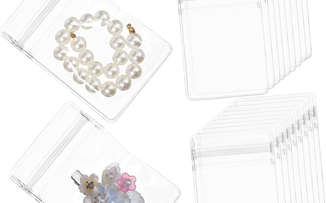 OEM Amosfun 100 Pcs Transparent Jewelry Bags Mini Plastic Packing Pouches with Press Seal Closure Versatile Storage for Rings Earrings Necklaces Coins and Reusable Design Factory
