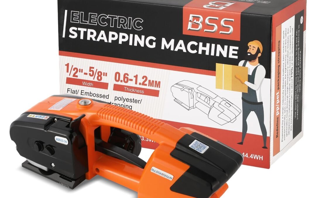 OEM BAOSHISHAN Electric Strapping Tool for 1/2 in-5/8 in PP PET Straps Automatic Strapping Machine 3000mha Battery Powered for Packaging Strapping Box Pallet Portable Baler (Orange) Factory