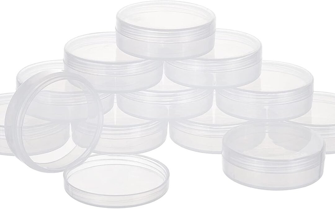 OEM BENECREAT 20Pack PP Round Cylinder Containers Clear Storage Organizer Box 2×0.7 inch with Screw Lids for Eye Shadow, Powder, Beads, Jewelry and Small Items Factory