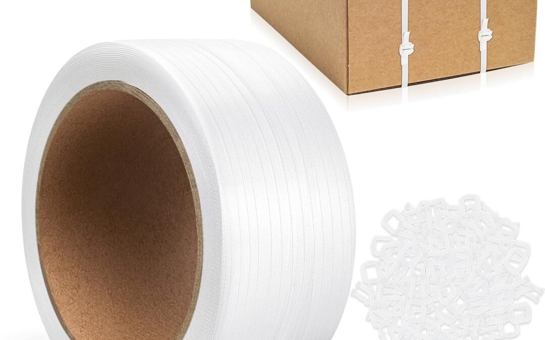 OEM Banding Strapping, Pallet Strapping, Packaging Strapping Coil, 492′ Length1/2 Width, Box Packing Tool Kit, Poly Plastic Packaging Tool and 100 Pcs Plastic Buckles Factory