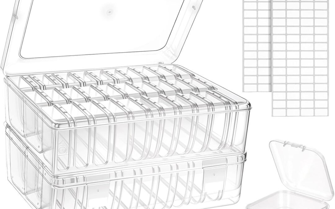 OEM Bead Organizer Box, 60 Pcs Small Plastic Beads Containers with Lids, Mini Rectangle Plastic Storage Containers, 2 Large Bead Organizers for DIY Art Craft Bracelet Jewelry Making Factory