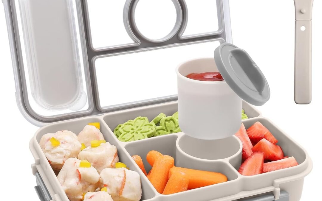OEM Bento Box Adult Lunch Box Kids,Lunch Containers for Adults/Kids/Toddler,5 Compartments Bento Lunch Box for Kids with Sauce Vontainers,Microwave & Dishwasher & Freezer Safe,BPA-Free(White) Factory