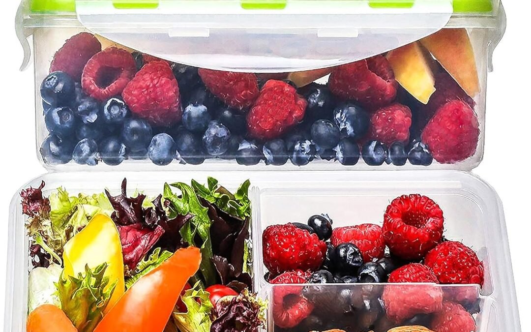 OEM Bento Box for Kids Lunch Containers for Adults (3 Pack, 39 oz) – 3 Compartment Meal Prep Containers with Lids – Microwave, Freezer & Dishwasher Safe, Leakproof Reusable Food Prep Containers, Lunch Box Factory