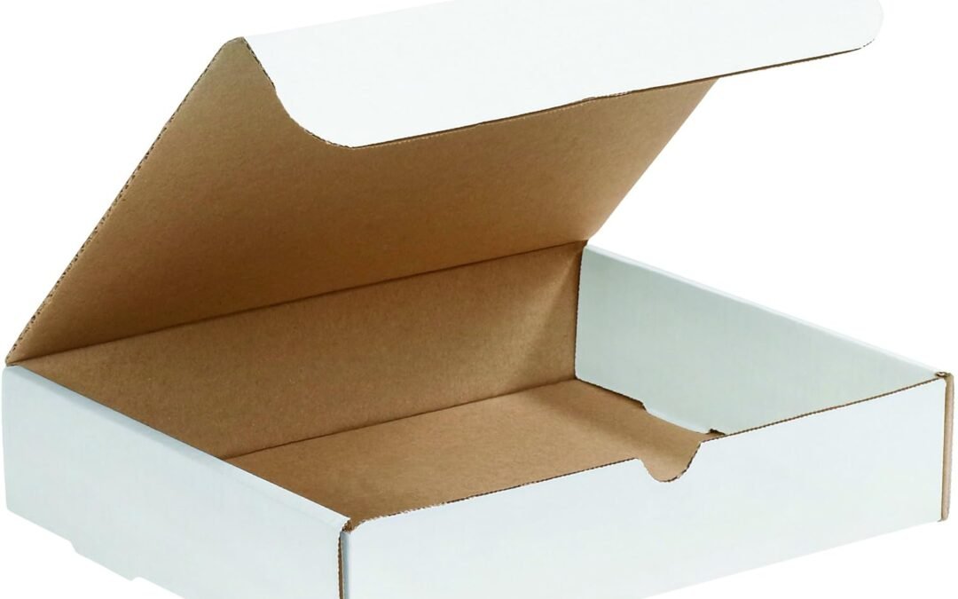 OEM Boxes Fast BFML1082 Corrugated Cardboard Literature Mailers, 10 1/4 x 8 1/4 x 2 Inches, Tuck Top One-Piece, Die-Cut Shipping Boxes, Medium White Mailing Boxes (Pack of 50) Factory