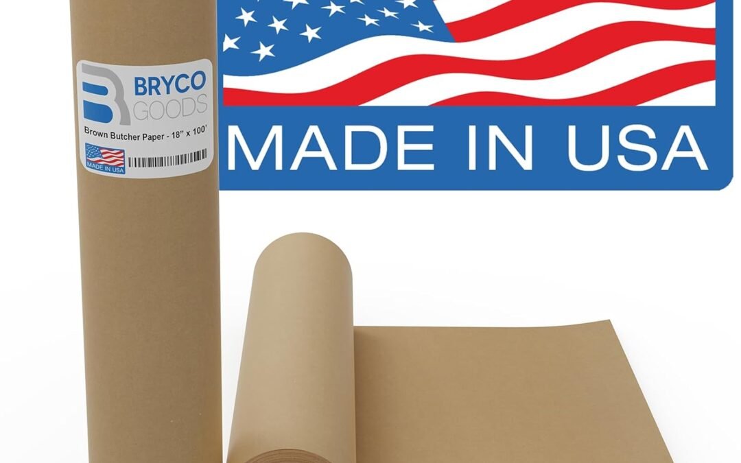 OEM Brown Kraft Butcher Paper Roll – 18 Inch x 100 Feet – USA Made – Food-Grade Paper for Wrapping and Smoking Meat, BBQ, Grilling, Perfect Brisket Crust – Durable, Unbleached, Uncoated & Unwaxed Factory