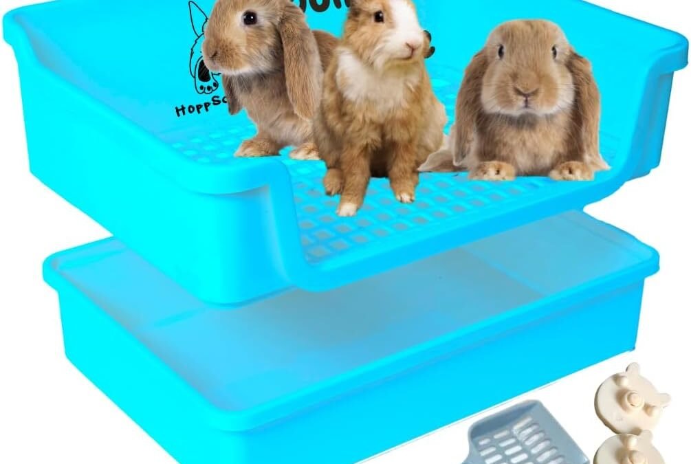 OEM Bumbox Deluxe: Extra Large Rabbit Litter Box Safe for Bunny Feet, Easy to Clean, Giant Bunny Litter Box w/Wireless Grate, Dump Tray, Rabbit Potty Training Supplies (Blue) Factory