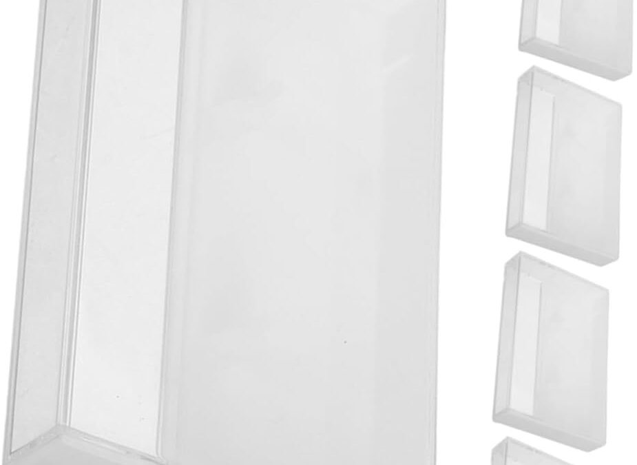 OEM CHILDWEET 5pcs Retro Cassette Tape Case Clear Plastic Storage Box for Tapes Jewelry Crystal Organization Design for Easy Visibility Vintage Style Storage Factory