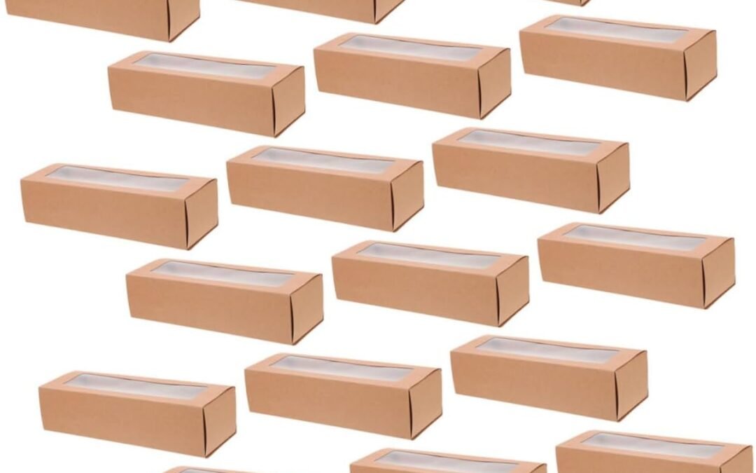 OEM Cabilock 25pcs Small Kraft Paper Dessert Boxes with Window Style Packaging for Cookies Treats and Cakes for Bakery Shops and Party Favors Factory