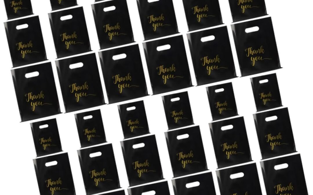 OEM Cabilock 300PCS Plastic Retail Bags with Hollow Handles Comfortable Grip Merchandise Bags for Clothing Electronics Parties and Small Business Use Thank You Goodie Packaging Factory