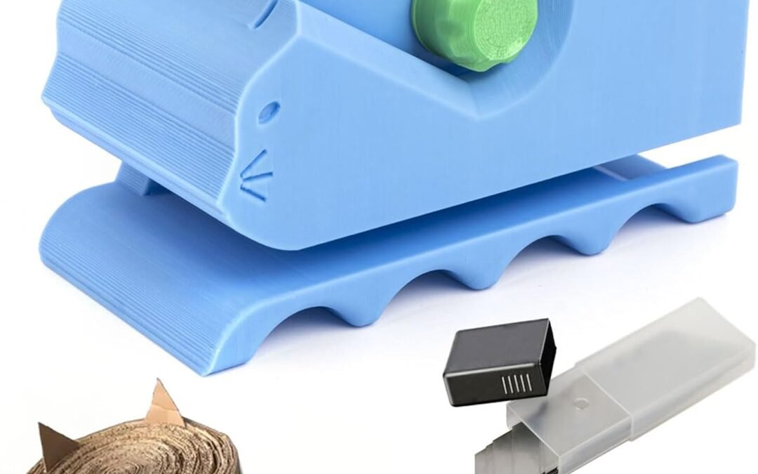 OEM Cardboard Cutter for Cat Scratchers with 10pcs Blade,3D Printed Card Board Cutter Kids DIY Cat Scratchers Cardboard Strip Tool Machine for Cat Lover Factory