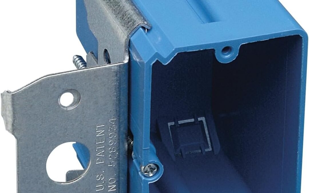 OEM Carlon B121ADJ Outlet Box, New Work, 1 Gang, 3-3/4-Inch Length by 3-7/8-Inch Width by 3-3/8-Inch Depth, Blue Factory
