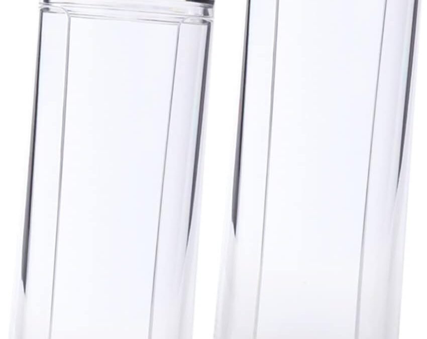 OEM Ciieeo 2pcs Transparent Cylindrical Storage Box Portable Organizer for Hair Ties Makeup Remover Cotton and Accessories Plastic with Lid for Easy Access and Organization Factory