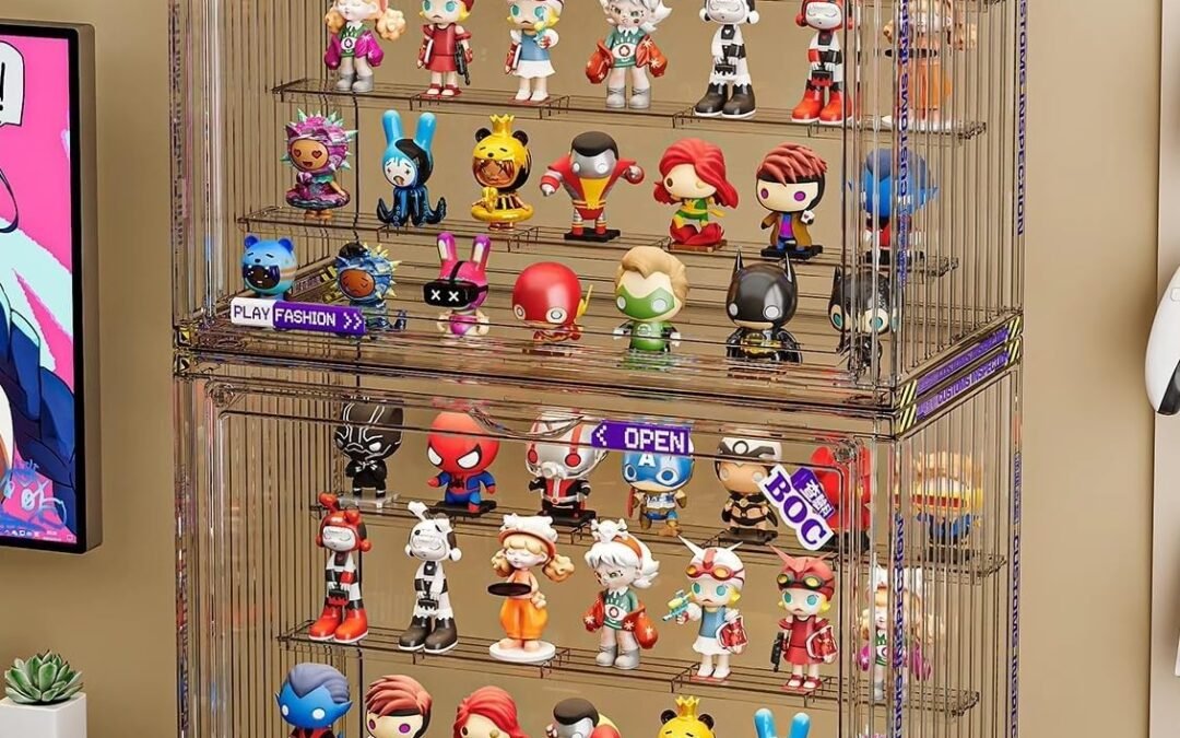OEM Clear Display Case for Figures, Adjustable Display Box, Acrylic Figure Display Case with Magnetic Door, Clear Stackable Display Box for Action Figures, Pop Mart, Funko Pop, Collectibles(Clear, 1 Pack) Factory