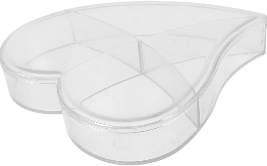OEM Clear Plastic Heart Shaped Jewelry Organizer Box Multi Grid Trinket Storage for Necklaces Rings and More Material for Compact Spaces Love Jewelry Box Factory