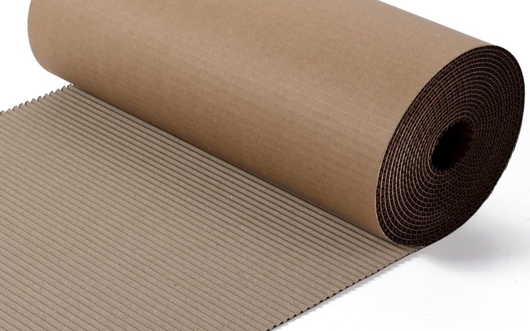 OEM Corrugated Cardboard Roll 12 x 394 Inch Singleface Corrugated Paper Roll Heavy Duty Large Corrugated Wrap Paper Sheet for Christmas Gift Packing, Storage, Shipping, DIY (Brown) Factory