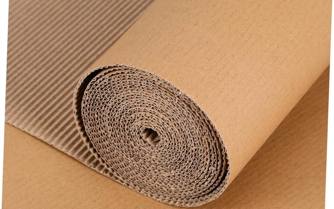 OEM Corrugated Paper Roll 12×197 Inches Corrugated Cardboard Sheets Shipping Materials Wrapping Paper Single Face Factory