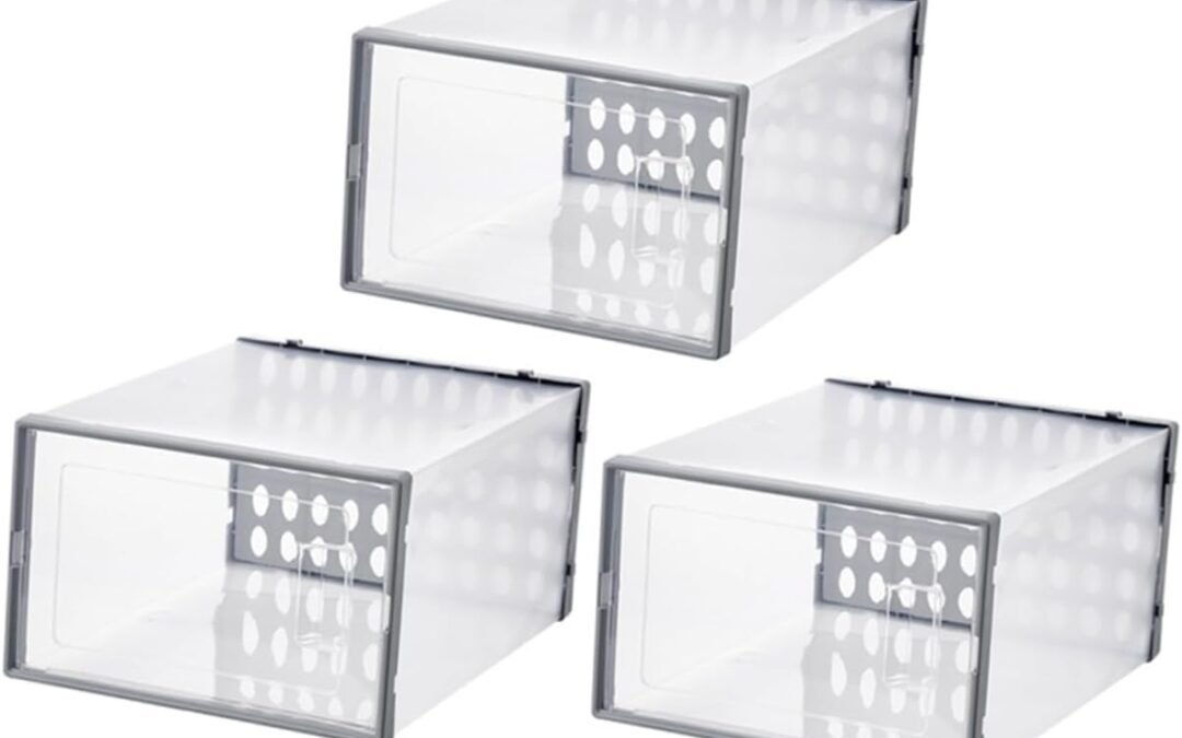 OEM DECHOUS 3 Pack Shoe Box Storage Organizer Pp Plastic Dustproof for High-top Basketball Shoes Factory