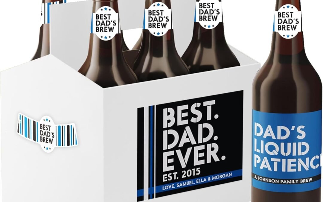 OEM DIY Personalization Kit for Beer Bottle Holder with Custom Labels – Create your own 6-Pack Beer Gift Box at home for Birthday, Father’s Day, Groomsmen | DIY White Beer Carrier Gift Set (1 Set) Factory