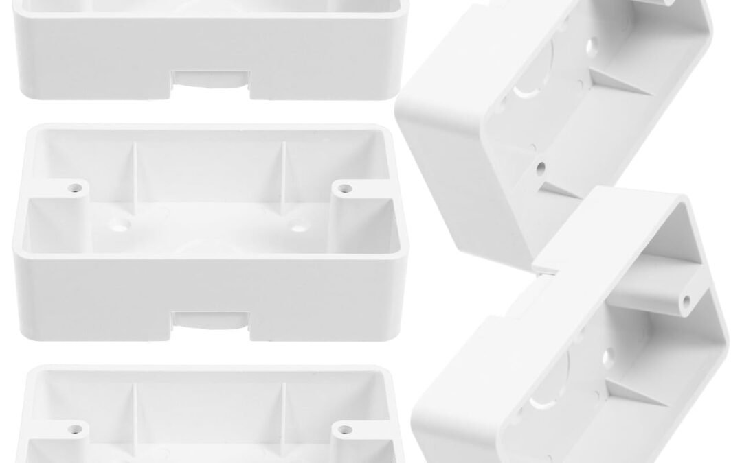 OEM DOITOOL Surface Mount Outlet Box : 5 Pack Plastic Electrical Junction Boxes Electrical Outlet Box Single Gang Low Voltage Surface Mount Backbox – 1.38 Inches in Depth in White Factory