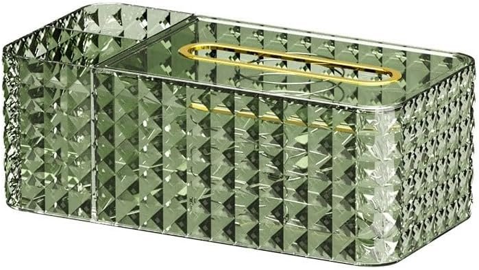 OEM Dark Green Gold Tissue Box PP Tissue Box Holder 9.4 in Tissue Holder Factory