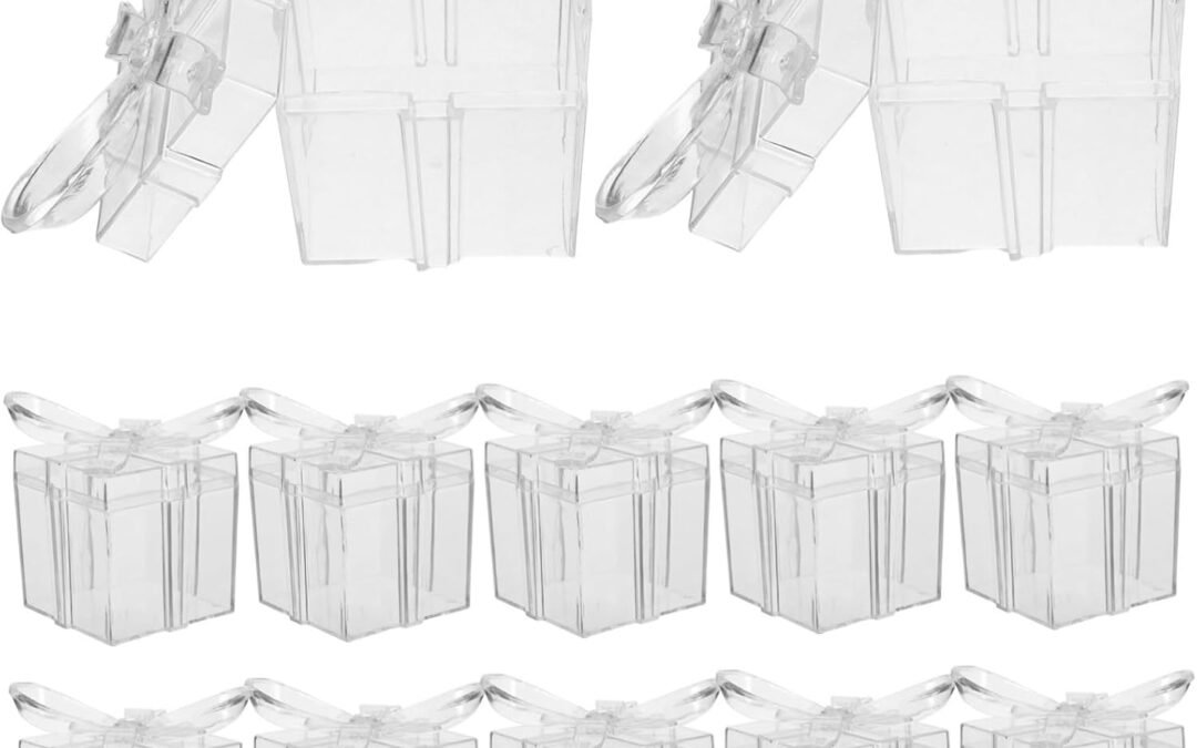OEM Didiseaon 12pcs Clear Plastic Candy Boxes Reusable Square Treat Packaging for Weddings Birthdays and Business Events Elegant and Durable Dessert Boxes Factory