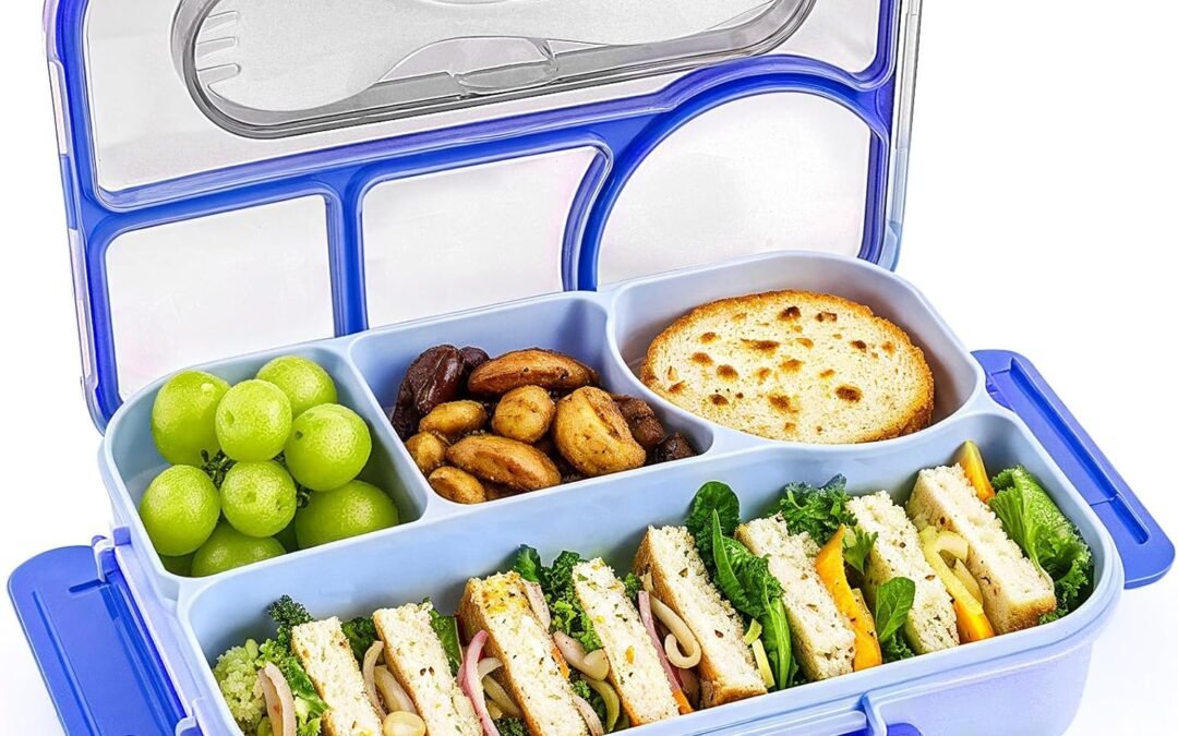OEM EASYFUN Bento Box Adult, Lunch Box kids, 4-Compartment Lunch Containers, Drop-Proof, Dishwasher Safe & Made with BPA-Free Materials (Blue) Factory