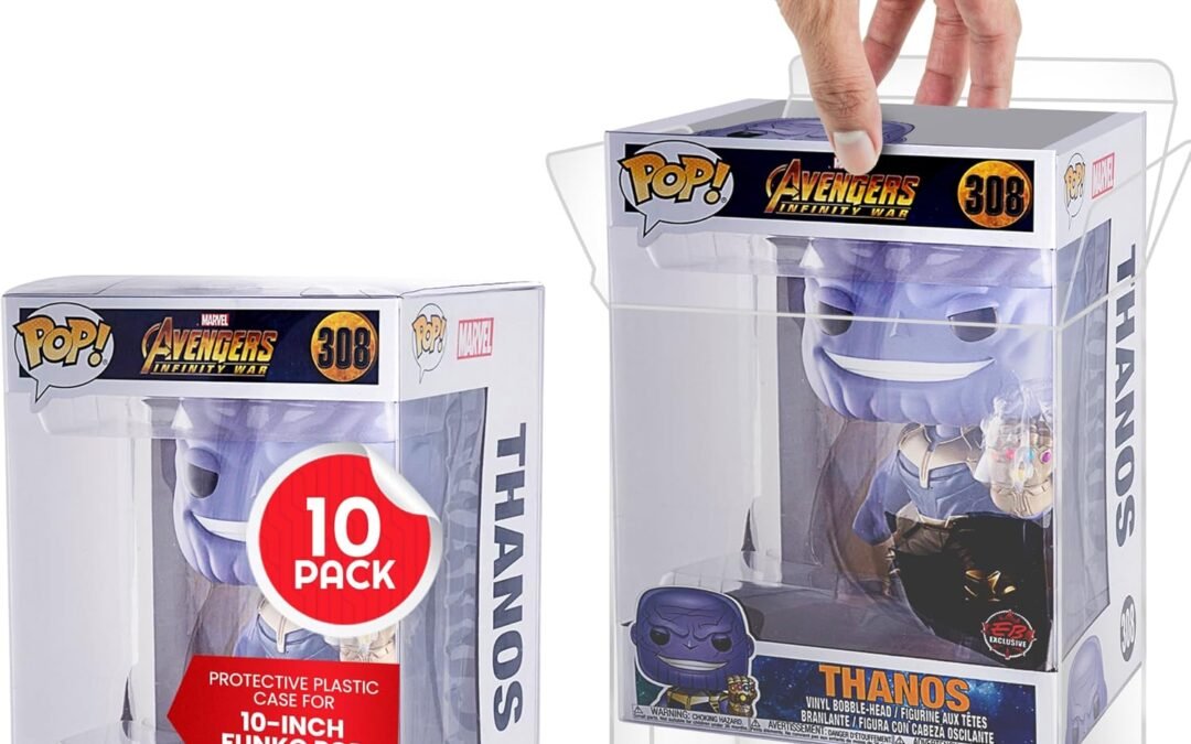 OEM EVORETRO Pop Protector 10 inch for Funko Pop 10 inch Figures – 10 Pack – 0.35 mm Clear Thick PET Plastic Box Case Protector, Anti-Scratch, Stackable Display Case, Will Last for Years to Come Factory