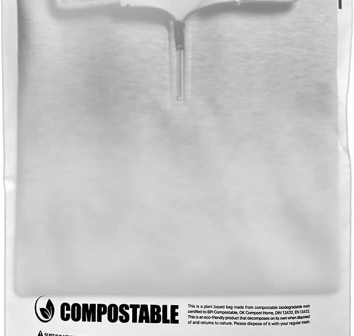 OEM Eco Friendly Clear Poly Bags with Suffocation Warning – 10″ x 13″ (100 Count) – Strong Self Seal – Biodegradable Premium Frosted Bag for Packaging Factory