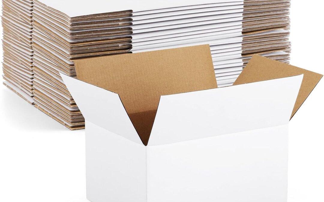 OEM Eupako 8x6x4-Small-Shipping-Boxes-30-Pack-White-Corrugated-Box-Mailers, Cardboard Boxes for Packaging Small Business, Mailing Factory
