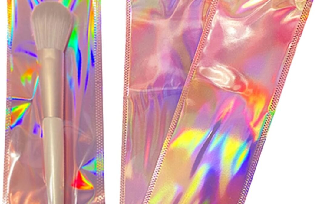 OEM FERENLI 100 Pcs Resealable Holographic Pen Bags with Hang Hole 2.6×9.4 inch (6.5×24 cm) Clear Plastic Pouch Packaging Bag for Small Business Party Favor Jewelry Brushes Craft Supplies Factory
