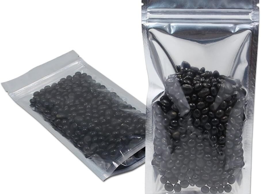 OEM FERENLI 100 Pieces Stand Up Clear Front Zipper Lock Resealable Aluminum Mylar Foil Plastic Packaging Bag for Zip Heat Seal Package Lock with Tear Notch Long Term Food Storage 3.5×5.5 inch Factory