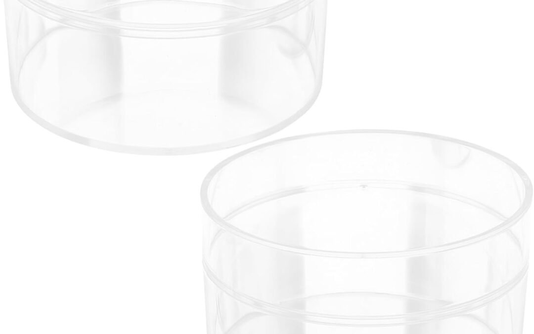 OEM FRCOLOR 2pcs Clear Round present Boxes with Lids Food Grade Storage Containers for Weddings for Delicate and Easy Organization Factory