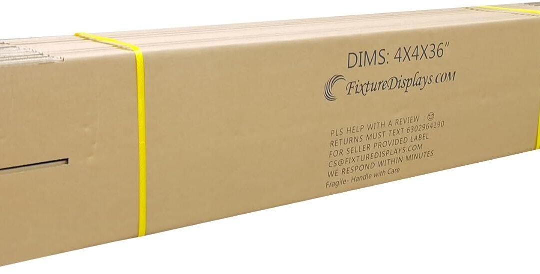 OEM FixtureDisplays® 20 Pack 4 X 4 X 36″ Shipping Boxes, Singlewall B Flute Cardboard Box for Shipping, Mailing, Packaging and Storage, Custom Size & Print Welcome 4X4X36-20PK Factory