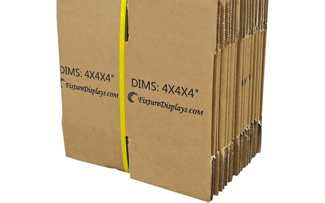 OEM FixtureDisplays® 20 Pack 4 X 4 X 4″ Shipping Boxes, Singlewall B Flute Cardboard Box for Shipping, Mailing, Packaging and Storage, Custom Size & Print Welcome 4X4X4-20PK-2D Factory