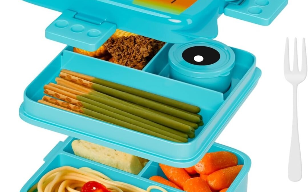 OEM Freshmage Plastic Double-Layer Bento Box Container with 3 Compartments, Large Capacity Leakproof and BPA Free Bento Lunch Box, Durable,Drop-Proof, Dishwasher and Microwave Safe, Blue Factory