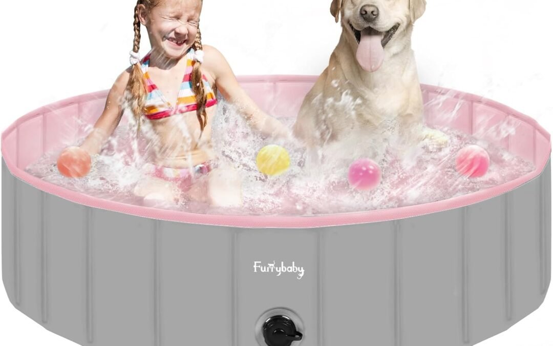 OEM Furrybaby Dog Pool, Kiddie Pool Hard Plastic Foldable Dog Pools for Large Dogs Portable Pet Doggie Wading Swimming (Pink 47”) Indoor and Outdoor Factory