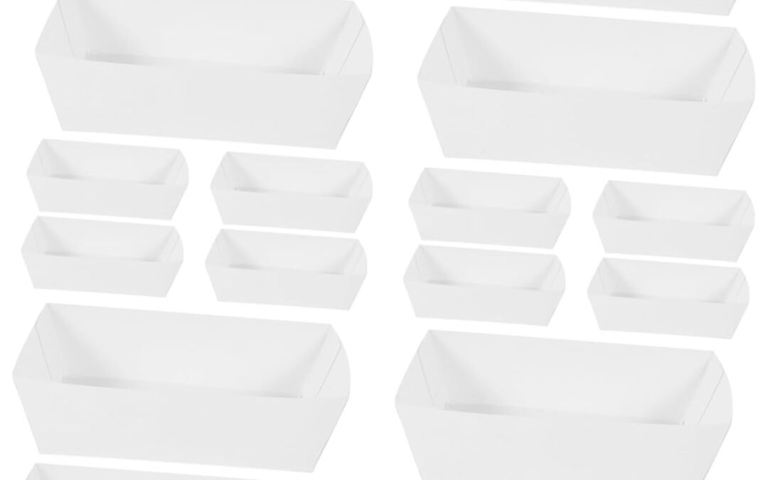 OEM GLEAVI 100Pcs Paper Food Boats Oil Paper Box for Snacks French Fries Holder Boat Shaped Food Container for Parties Picnics and Takeout Factory