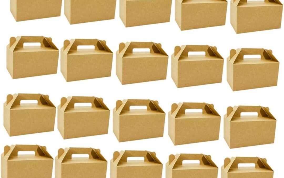 OEM GLEAVI 25pcs Paper Burger Boxes Snack Packing Containers Food Grade Containers Factory