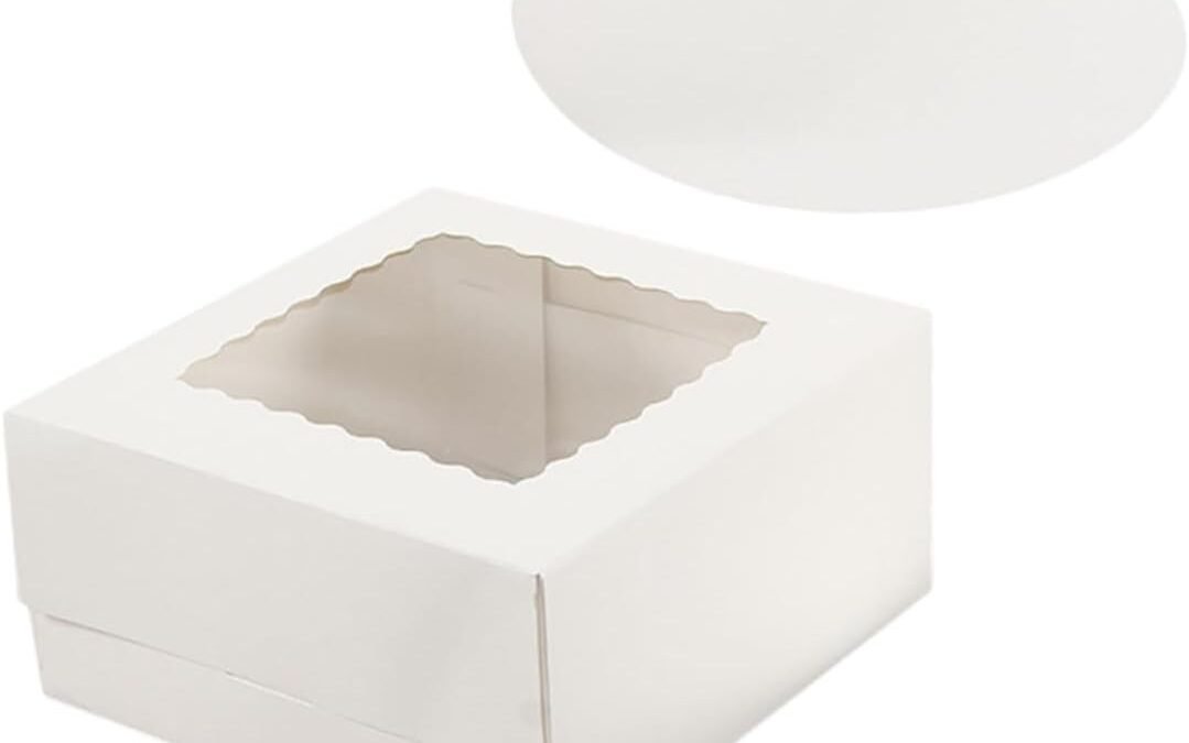 OEM GLEAVI 2pcs Cake Packing Boxes Window Baking Boxes Bread Packing Food-grade Material Factory